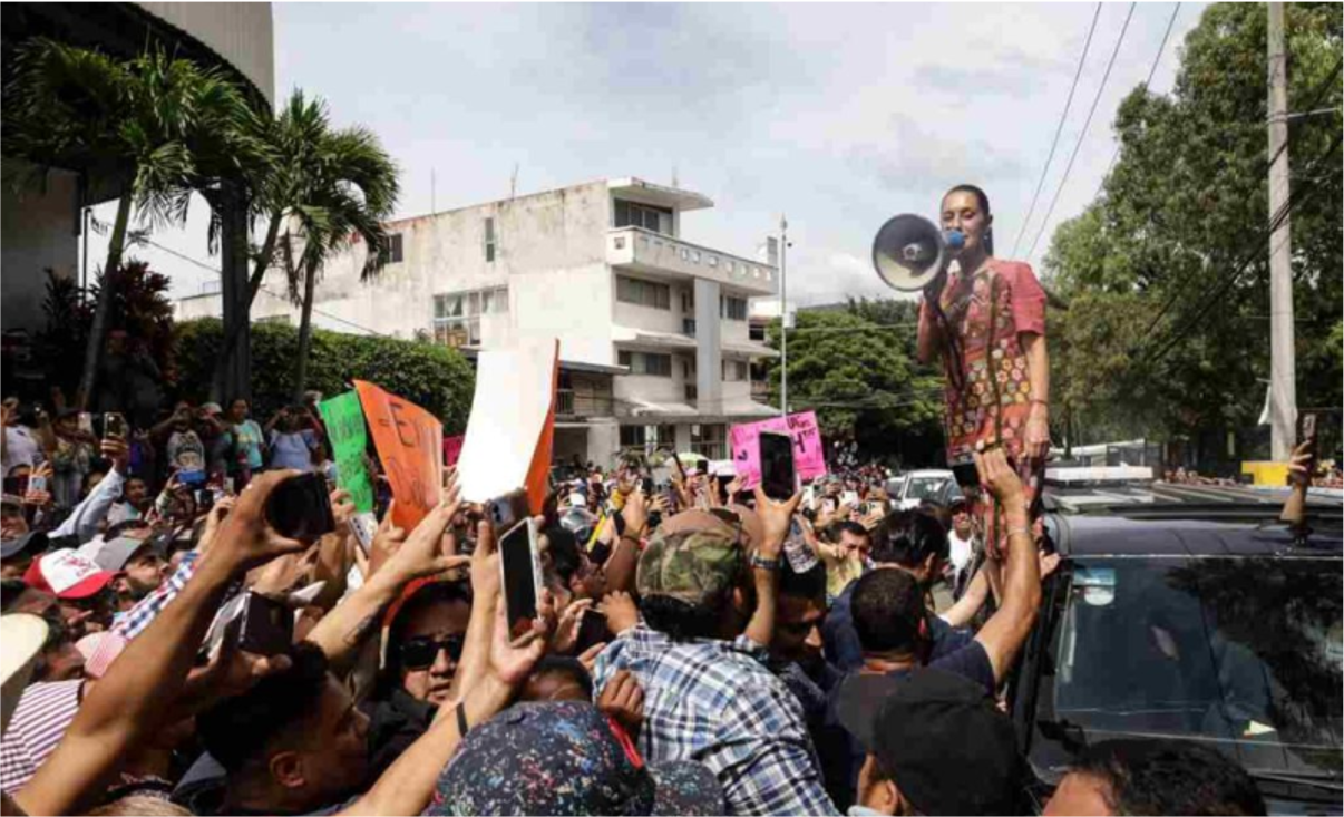 Maestros, pescadores y médicos toman Chilpancingo durante visita de Sheinbaum