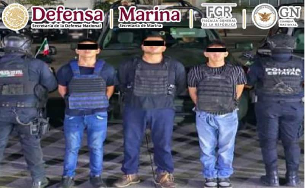 Tres presuntos extorsionadores son detenidos en Tabasco con armas y drogas