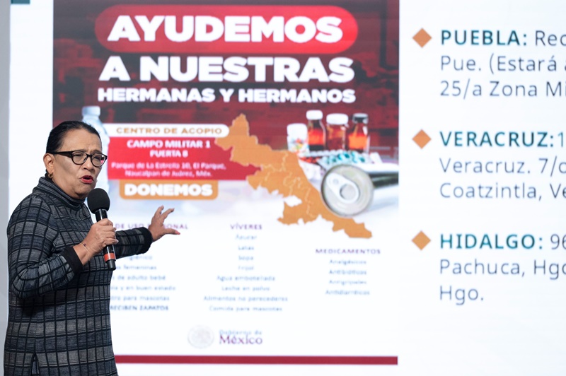 Más de 80 mil despensas recolectadas para familias afectadas por lluvias: Segob