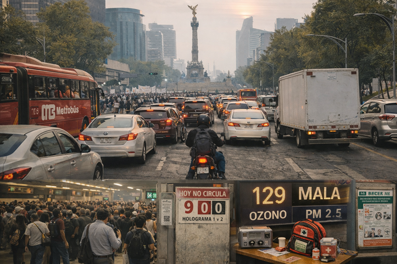 CDMX amanece bajo presión: tráfico, marchas y aire complicado hoy