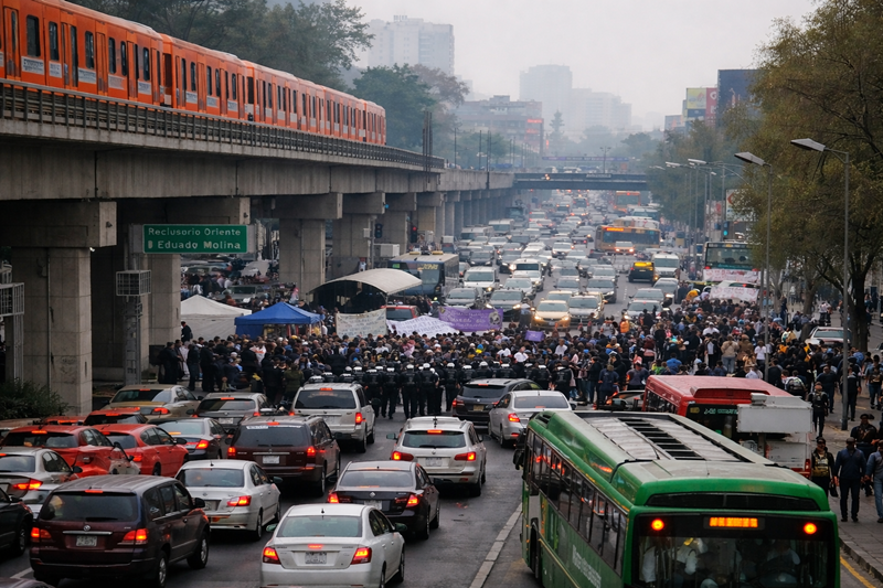 CDMX hoy: tráfico y marchas complican el viernes