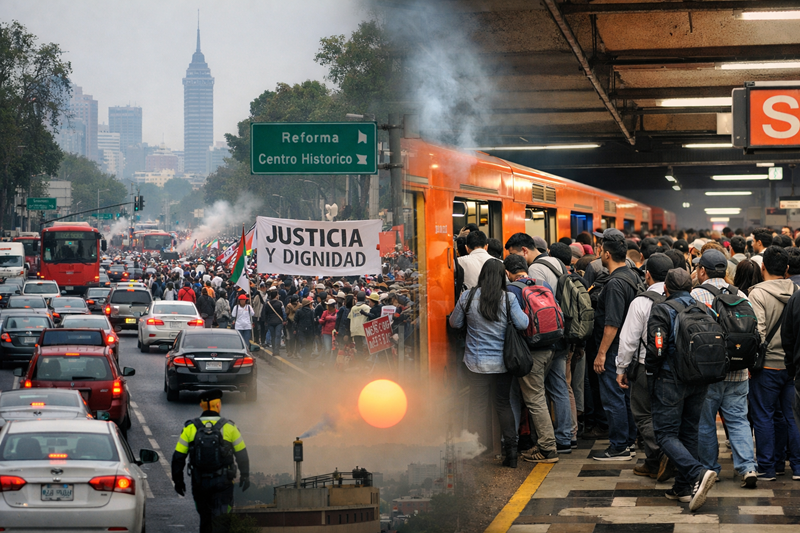 CDMX: Tráfico y Marchas Marcan una Jornada Complicada