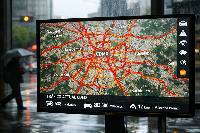 CDMX registra colapso logístico por lluvias, marchas y bloqueos en vías primarias