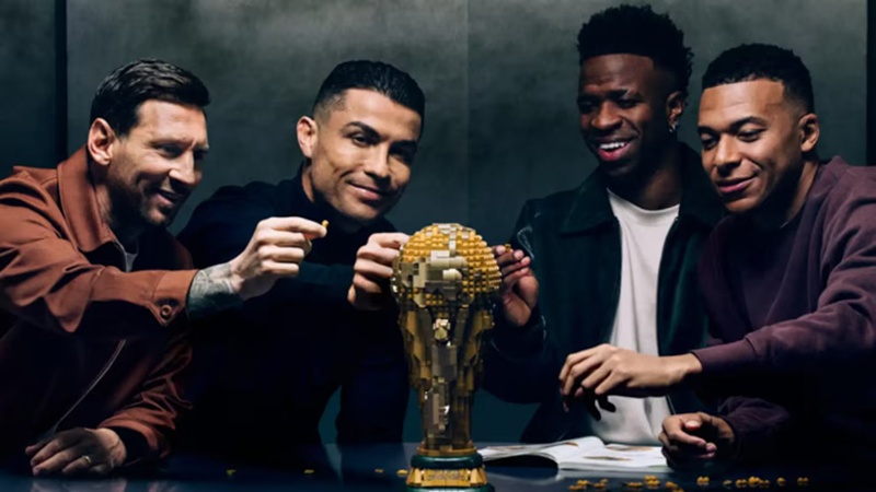Messi, Cristiano, Mbappé y Vinícius protagonizan campaña de LEGO